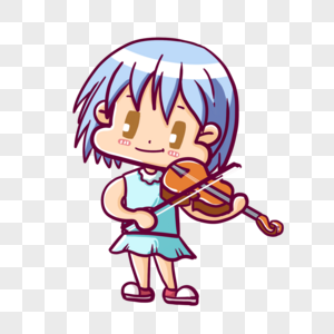 练习小提琴的女孩图片