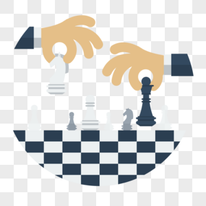 下国际象棋图标免抠矢量插画素材图片