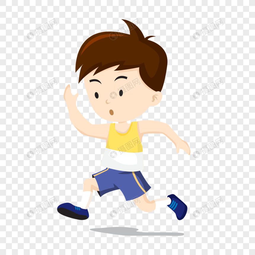 跑步男孩