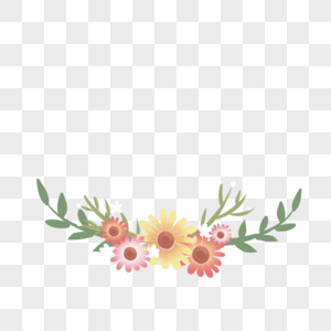 小雏菊植物花朵边框图片