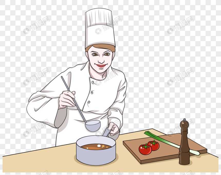做饭的女厨师高级厨师图片