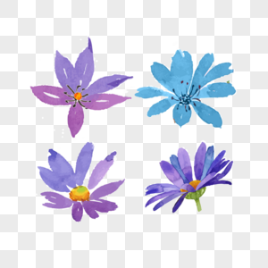 蓝紫色鲜花图片