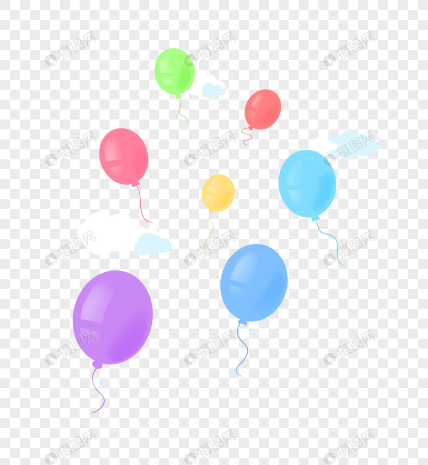 飘着的气球图片