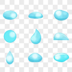 蓝色水滴矢量图片