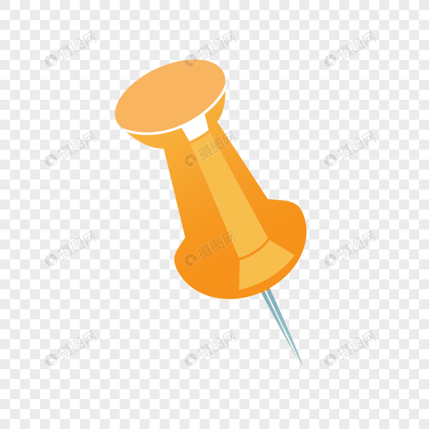 图钉卡通插画