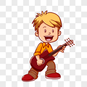 弹吉他的男孩图片