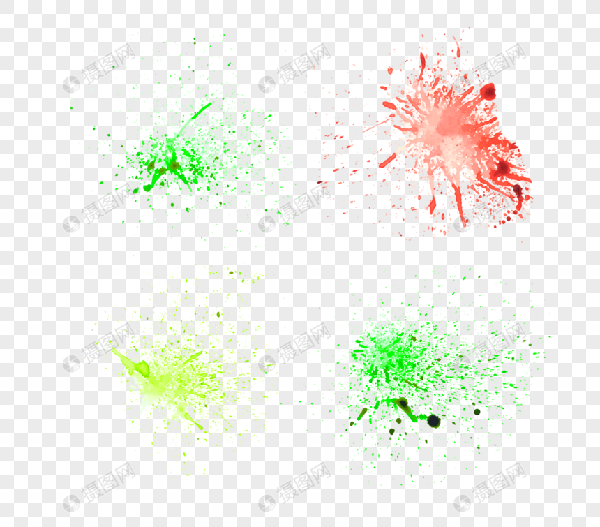 彩色颜料喷溅效果图片