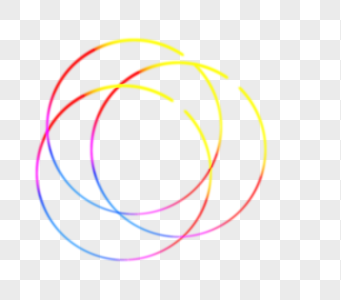 彩色渐变圆环光圈效果元素图片