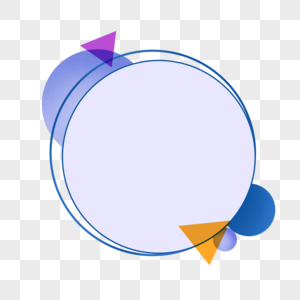圆形几何图形科技感电商简约边框图片