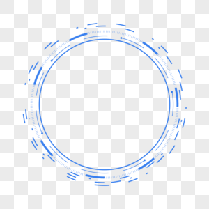蓝色科技感边框高清图片