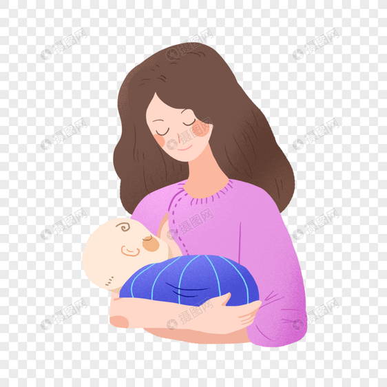 世界母乳喂养周正在喂奶的妈妈图片