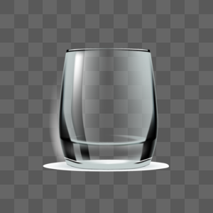 纯色简约玻璃杯逼真写实模板样机效果元素高清图片