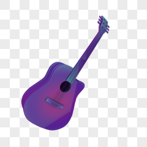 电商促销紫色吉他图片