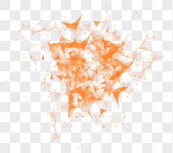 橙色几何光效效果元素图片