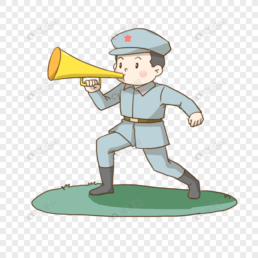 吹号的军人