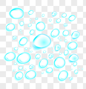 蓝色梦幻童话水滴效果图片