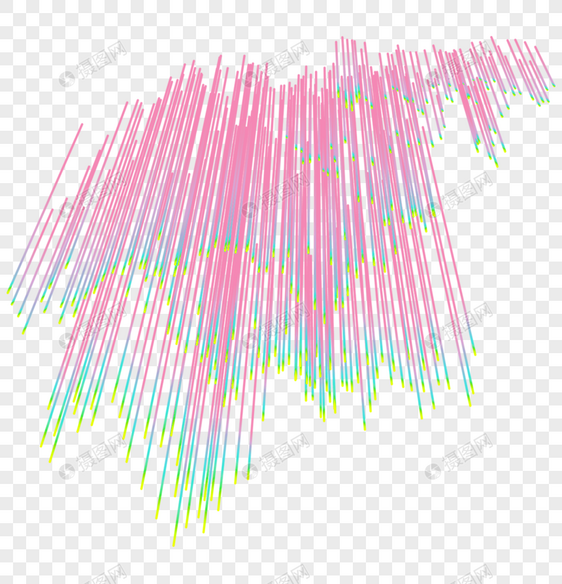 彩色粒子放射光效效果元素图片