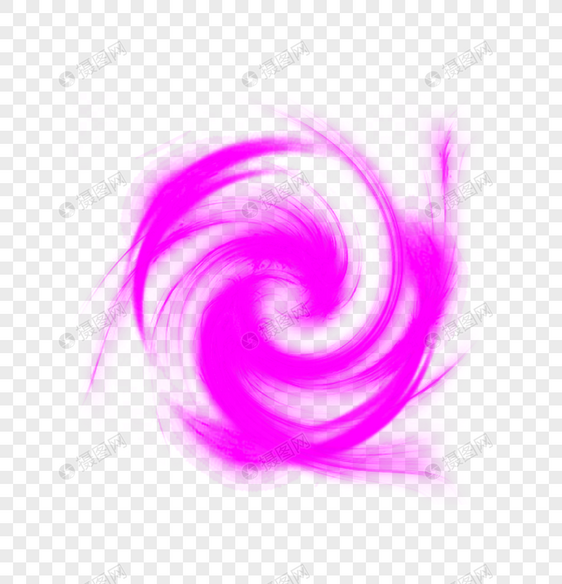 紫色旋涡光效效果元素图片