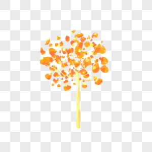 银杏树木插画图片