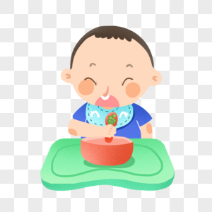 自己吃饭的小宝宝高清图片