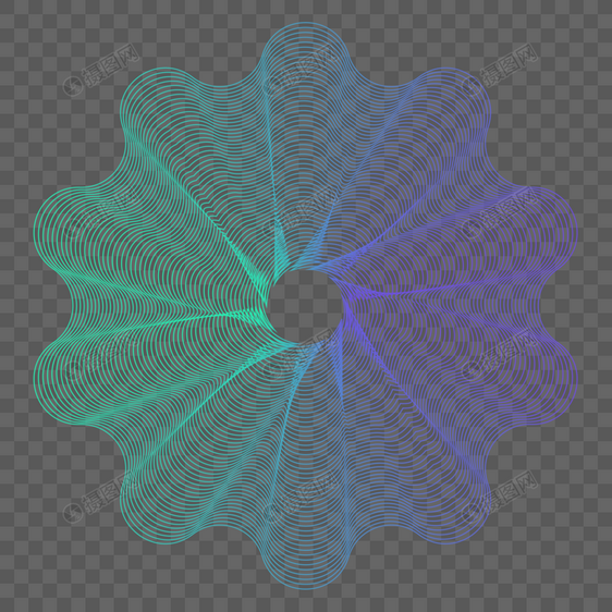 科技风线条渐变彩色花纹图片