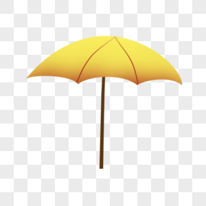 黄色的雨伞元素