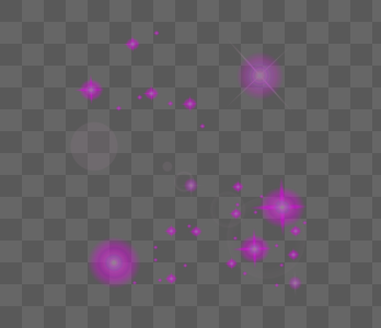 紫色光点效果元素图片