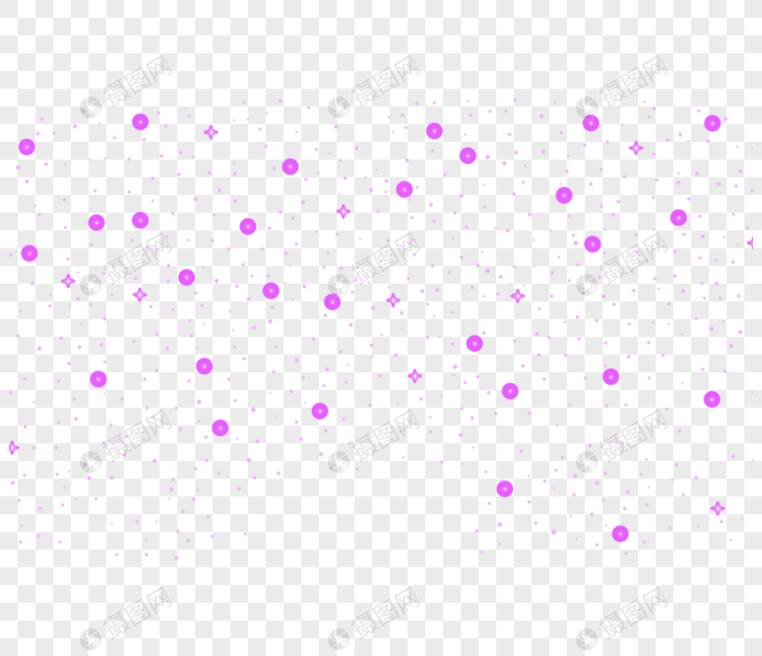 紫色光点效果元素图片