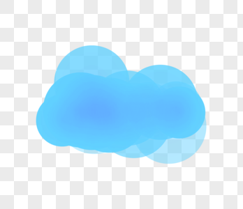 蓝色云朵背景效果元素图片