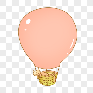 可爱卡通热气球边框图片