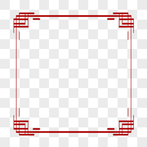 红色复古中国风边框图片