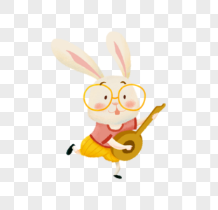 兔子弹琴弹琴兔子高清图片
