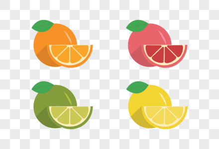 卡通水果切开的橙子图片