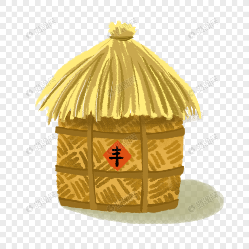卡通粮仓丰收