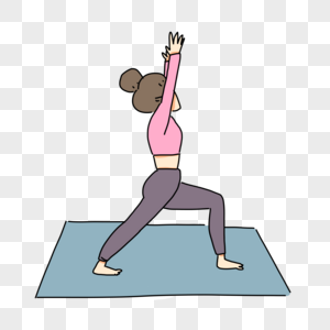 练瑜伽健身减肥的女孩图片