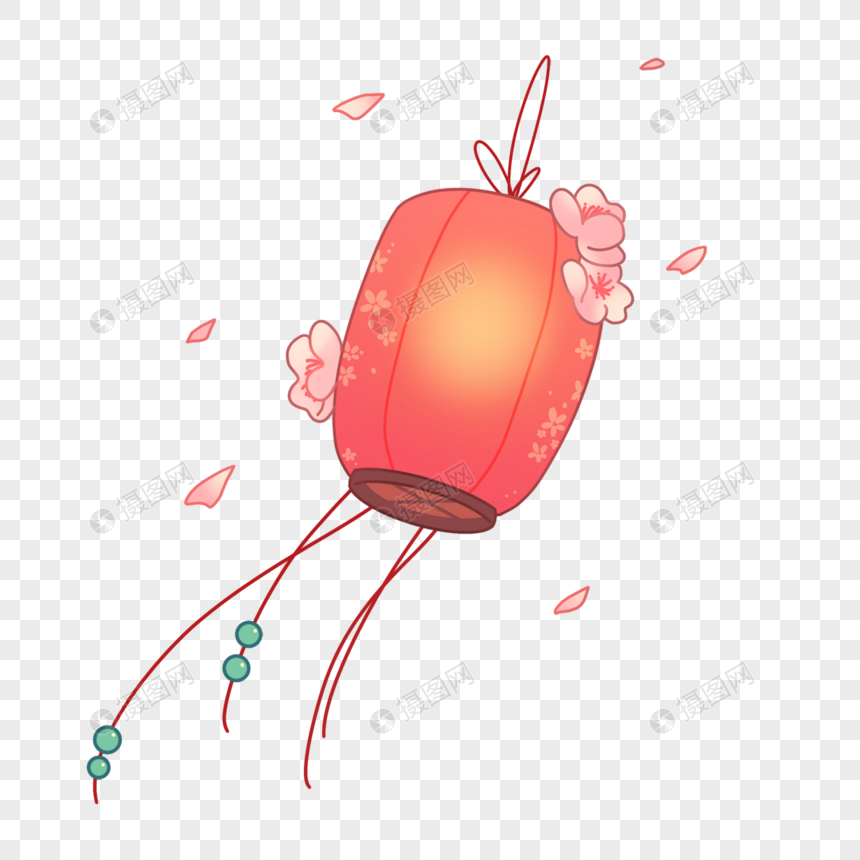 免抠元素 手绘/卡通元素 古风灯笼.psd