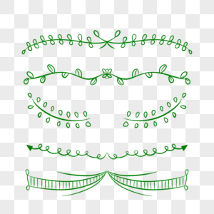 植物花边花纹分割线装饰图片