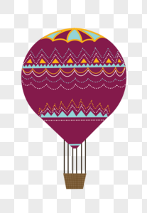 扁平热气球图片