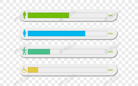 创意PPT进度条元素图片