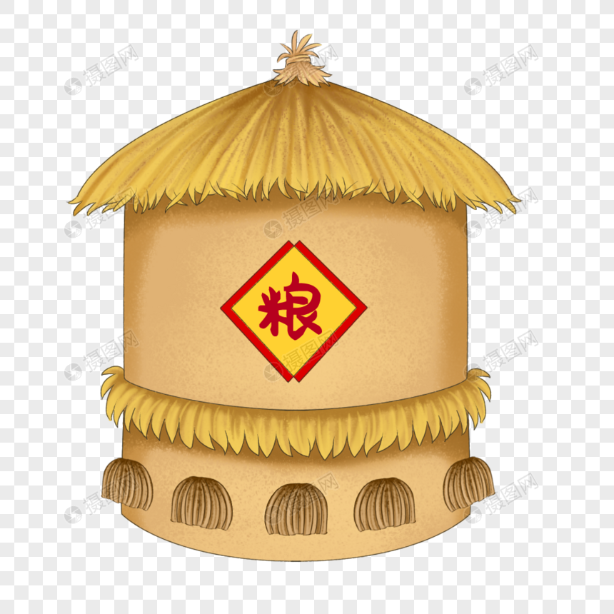 免抠元素 手绘/卡通元素 谷仓.