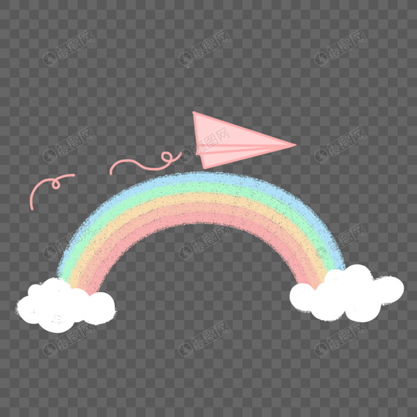 彩虹纸飞机图片