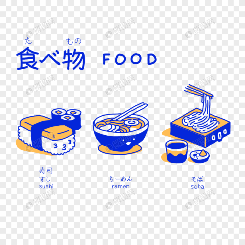 零食下午茶水果日式料理寿司小图标图片