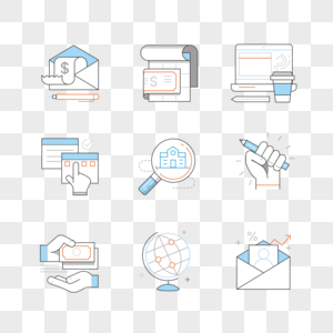 金融商务小图标图片素材