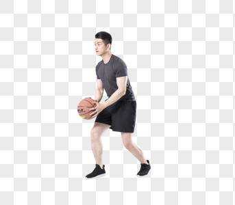 打篮球的运动男性人物高清图片素材