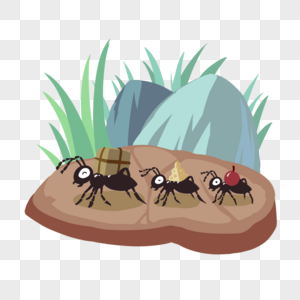 秋天草原昆虫蚂蚁搬家图片