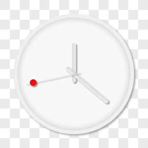 简约质感时尚白色红点矢量时钟挂钟高清图片