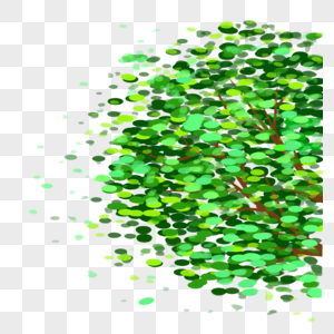 创意绿色树木插图图片