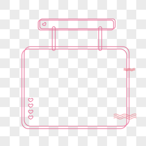 卡通手绘时尚粉色几何边框图片