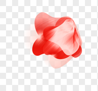 深红色花瓣形状光效效果元素图片