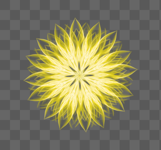 小金菊半透明花朵元素图片